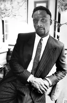 British middleweight champion boxer Nigel Benn February 1988