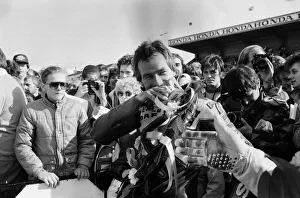 Rider Prints: British Motorcycle road racer Barry Sheene in action during his final race