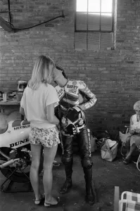 British Motorcycle road racer Barry Sheene attending the South Africa Grand Prix