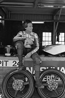 British Motorcycle road racer Barry Sheene attending the South Africa Grand Prix