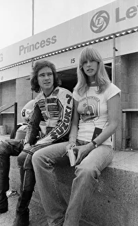 British motorcycle road racer Barry Sheene with girlfriend Stephanie McLean