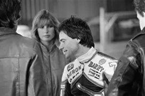 British Motorcycle road racer Barry Sheene with his new Suzuki bike
