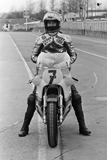 British Motorcycle road racer Barry Sheene takes part in his first serious workout with a