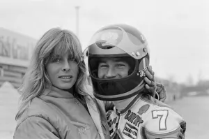 British Motorcycle road racer Barry Sheene takes part in his first serious workout with a