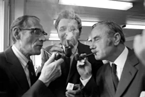 00069 Prints: British National Pipe Smoking Championships: L-R: Donald Farndon (3rd place)