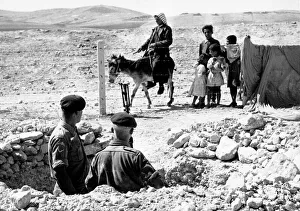 Middle East Prints: British Paratroops in Jordan who have responded to King Hussein