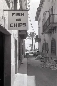 Take Away Prints: British People Abroard June 1965 British Holiday Makers in Spain Spanish