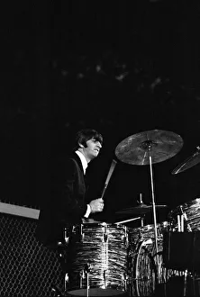 States Prints: British pop group The Beatles performing on stage at the Cow Palace in San Francisco