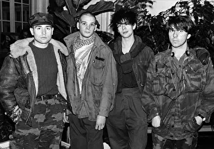 00163 Prints: British pop group Echo and the Bunnymen consisting of Ian McCulloch, Will Sergeant