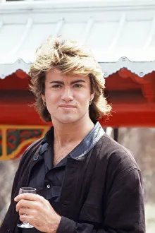 British pop group Wham pictured on their 10-day visit to China, April 1985