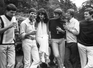 British pop singer and actor Cliff Richard has some fun with Vivienne Ventura