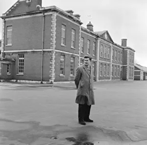 British pop singer Terry Dene at Winchester Barracks as he starts his two year service in
