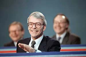 01390 Collection: British Prime Minister, John Major launches his Conservative party election manifesto