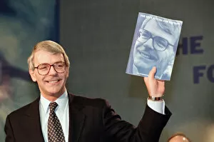 01390 Collection: British Prime Minister, John Major launches his Conservative party election manifesto