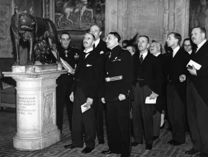 Axis Prints: British Prime Minister Neville Chamberlain and British Foreign Secretary Lord Halifax are