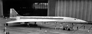 00347 Prints: The British prototype Concorde 002 rolled out from the hanger in which it has ben built