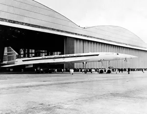 00347 Prints: The British prototype Concorde 002 rolled out from the hanger in which it has ben built