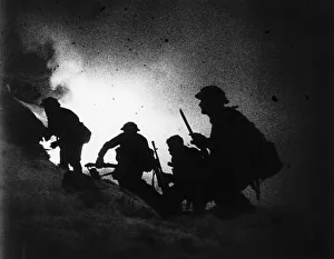 Silhouettes Prints: British raid on German bases in Norway landing on the coast at Vaagso