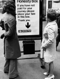 Two People Only Prints: British Rail decided that honesty is a good policy when it comes to collecting fares when