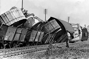 Tracks Prints: The British Rail main North-South freight line was completely blocked today on 7th August