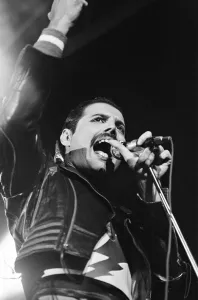 Live Prints: British Rock group Queen performing at the NEC Arena in Birmingham on the band
