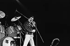 British Rock group Queen performing at the NEC in Birmingham