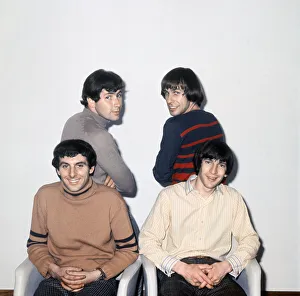 British rock group The Troggs pose before appearing on the BBC television programme Top