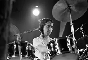 British rock group The Who performing on stage during a concert at the University of