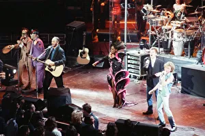 British rock group The Who on stage at the Royal Albert Hall for their performance in