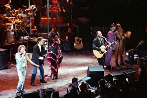 British rock group The Who on stage at the Royal Albert Hall for their performance in