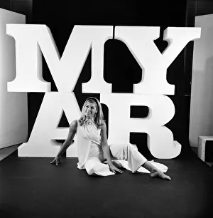 British runner Mary Rand poses during a photoshoot in the studio