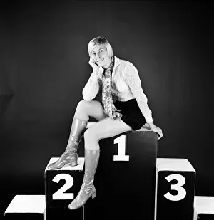 British runner Mary Rand poses during a photoshoot in the studio