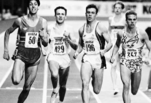 British runner Tom McKean on racetrack alongside competitors athletics. 25th July 1990