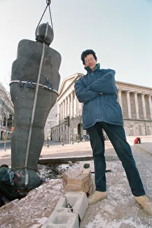 Artist Prints: British sculptor Antony Gormley stands beside his latest work