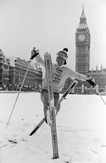 British Ski Champion Michael Payne in Parliament Square