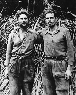 Far East Prints: Two British soldiers, Corporal Cobb and Lance Corporal Salt who marched for 21 days