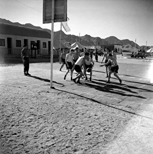 British soldiers enjoy some time off in Aqaba, Jordan. March 1952 C1292-001
