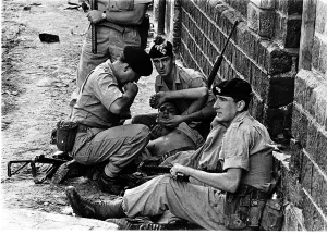 00007 Prints: One of five British soldiers injured when a terrorist hurled a grenade at troops of