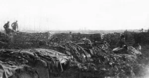 00440 Prints: British soldiers seen here leaving their trench to meet their German opponents