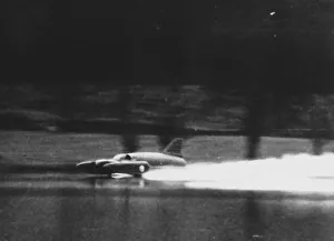 British speed enthusiast Donald Campbell during trials for his latest world speed record