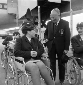 The British team left London Heathrow Airport this morning for the Stoke Mandeville