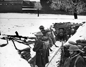 British B Prints: With the British troops in France a cold job standing to