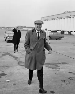 British United Airways managing director Freddie Laker with some of his own aircraft