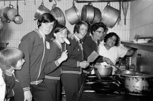 01502 Prints: The British Womens football team in Mexico City for the Womens World Cup