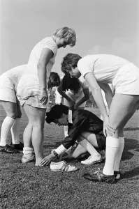 The British Womens football team. Pictured in Mexico City