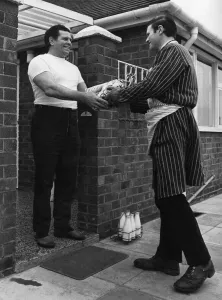 Meat Prints: British wrestler Count Bartelli takes in the daily order of meat at his home near Crewe