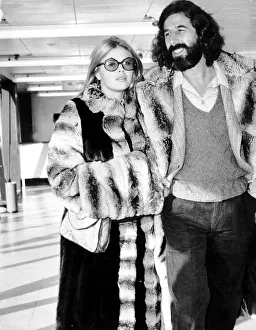 Britt Ekland Actress with her boyfriend Lew Adler in Paris DBase