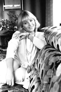 Britt Ekland at the Gosforth Park Hotel in Newcastle July 1980