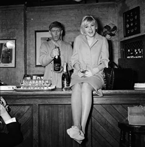 Britt Ekland and John Leyton at a photocall for their new film Guns at Batasi