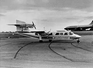 Propellor Prints: The Britten-Norman Trislander mail aircraft which made an emergency landing at Newcastle